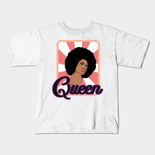 'Queen Afro Woman Word Art' Awesome Melanin Gift Kids T-Shirt